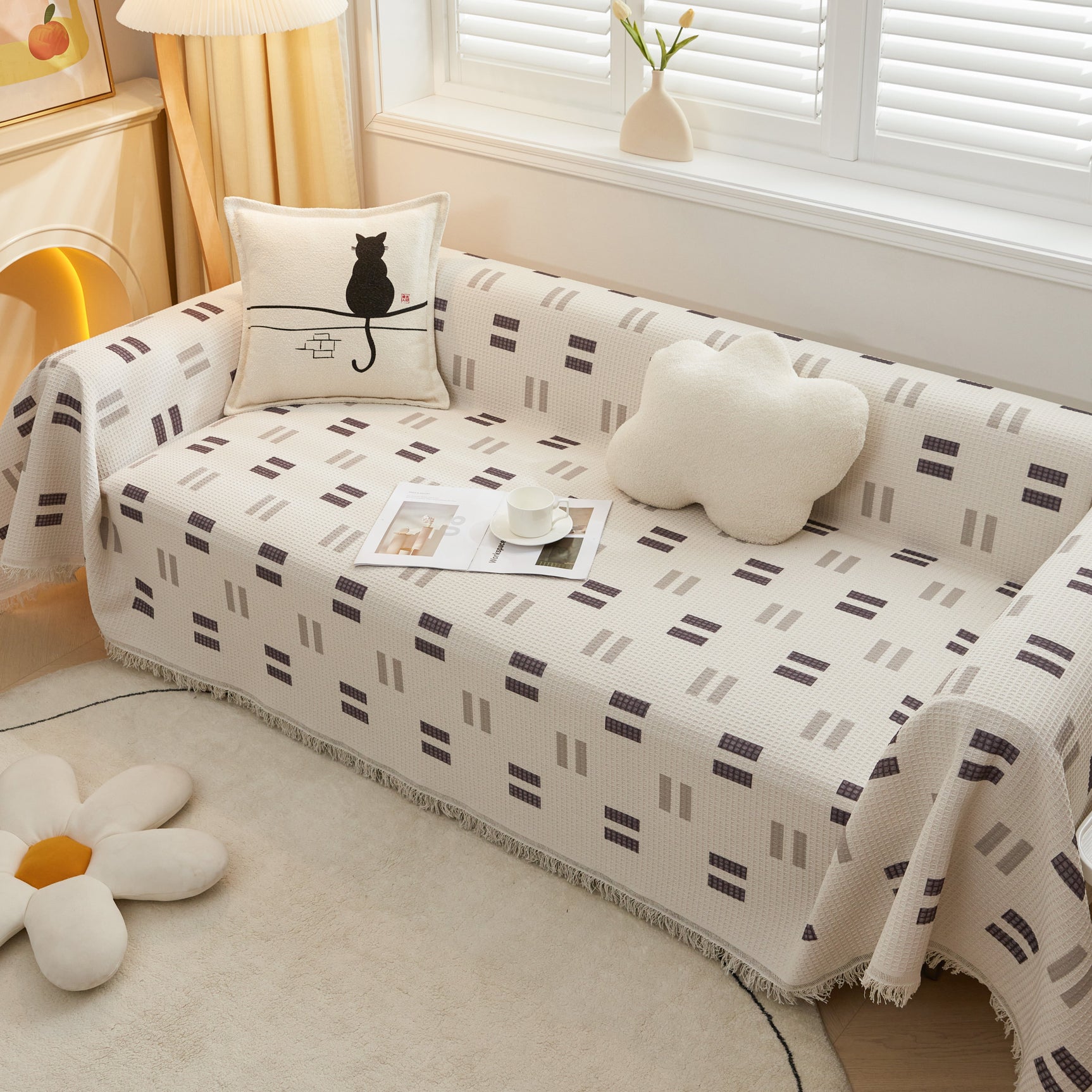 High-Quality Fabric Non-Slip Sofa Cover Throw, Throw Blankets for Couch, Furniture Covers for Pets - Ornate Home