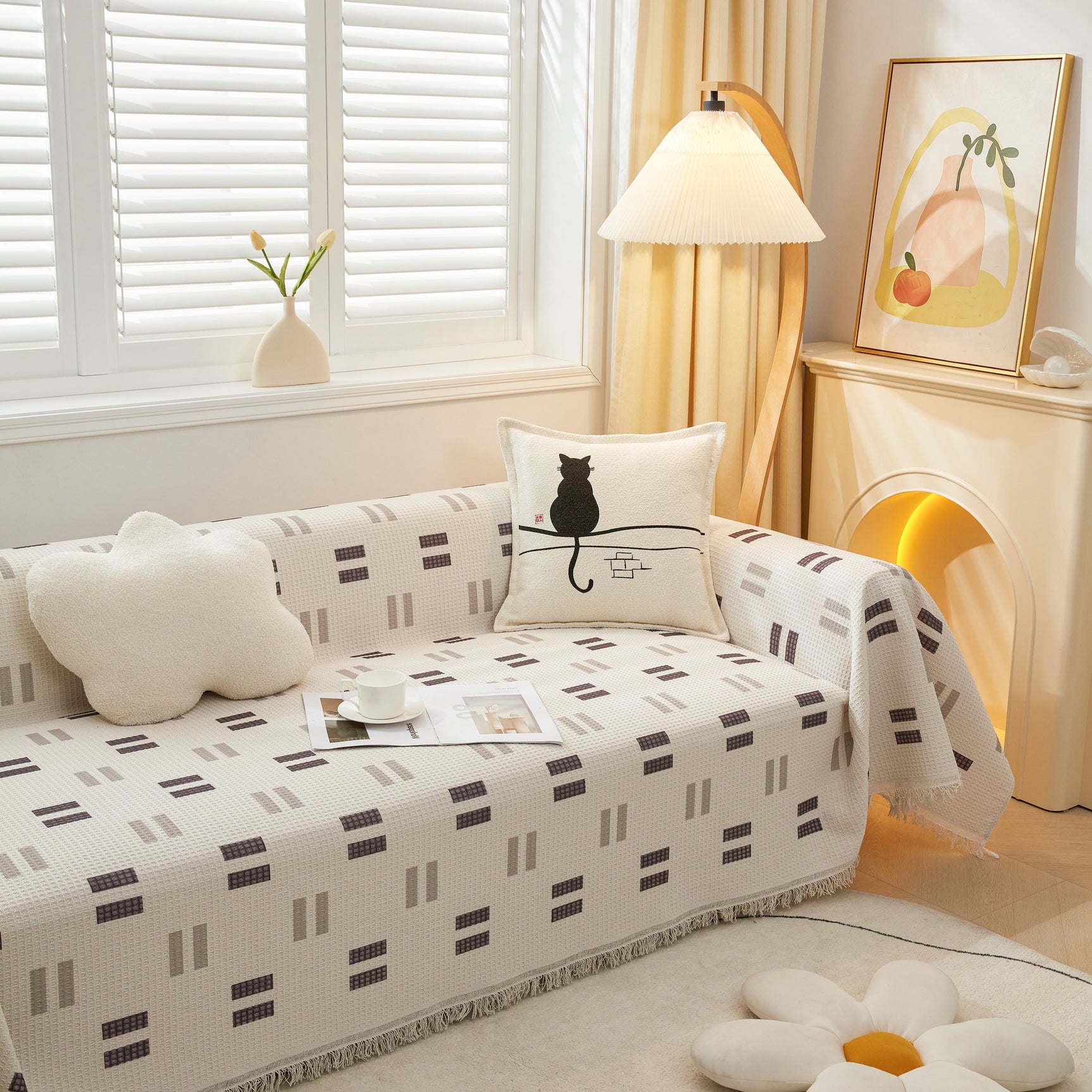 High-Quality Fabric Non-Slip Sofa Cover Throw, Throw Blankets for Couch, Furniture Covers for Pets - Ornate Home