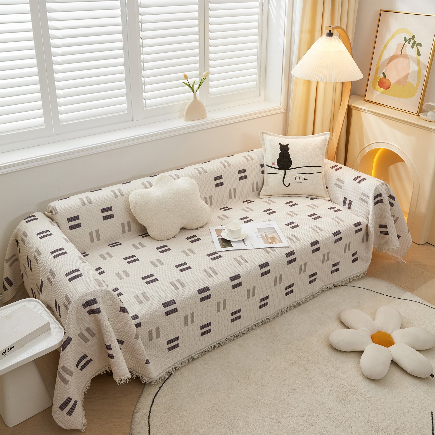 High-Quality Fabric Non-Slip Sofa Cover Throw, Throw Blankets for Couch, Furniture Covers for Pets - Ornate Home