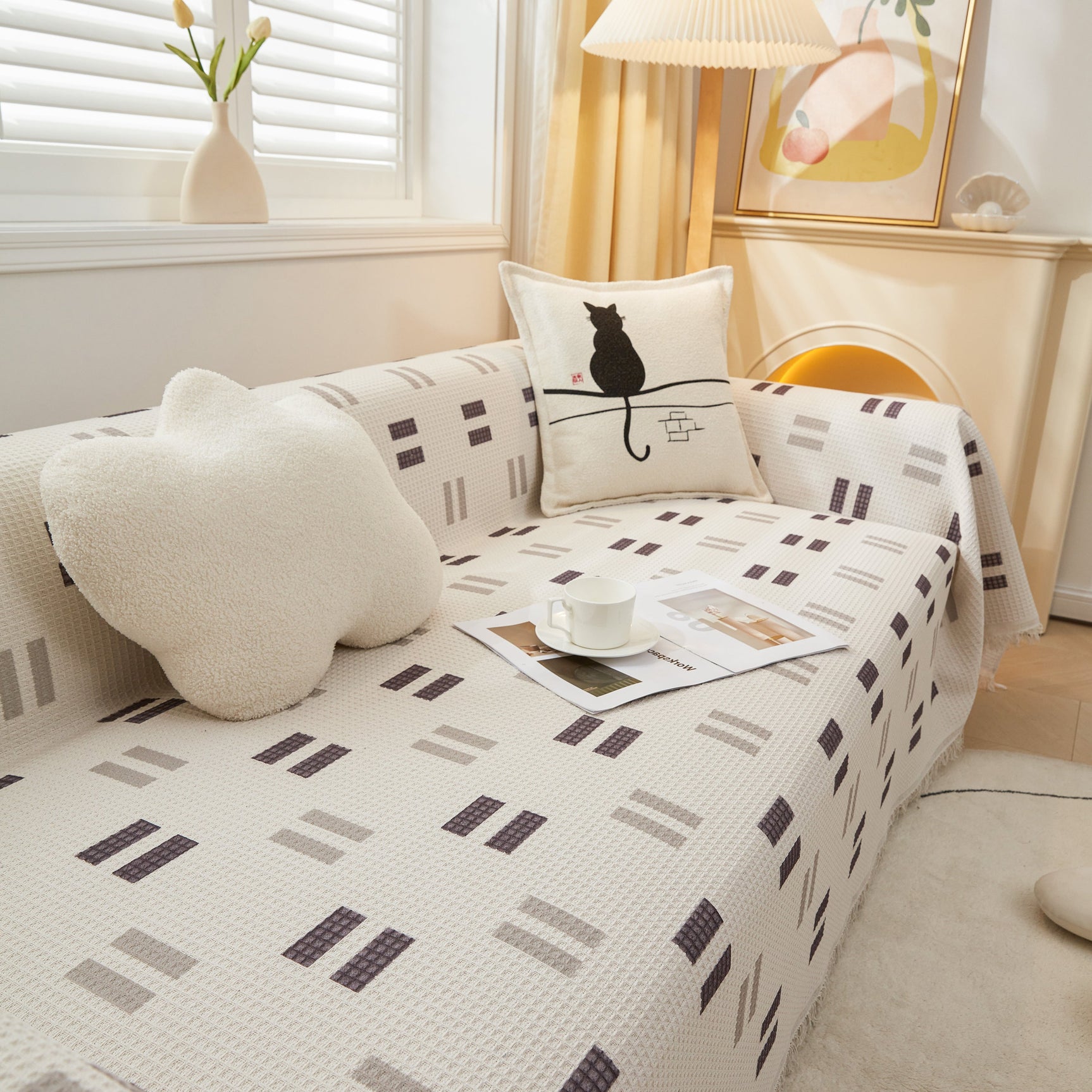 High-Quality Fabric Non-Slip Sofa Cover Throw, Throw Blankets for Couch, Furniture Covers for Pets - Ornate Home