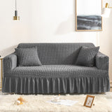 High-Quality Seersucker Stretch Sofa Slipcover with Elastic Bottom and Skirt Washable Furniture Protector for Kids and Pets 1/2/3/4 Seater Options - Ornate Home