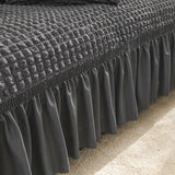 High-Quality Seersucker Stretch Sofa Slipcover with Elastic Bottom and Skirt Washable Furniture Protector for Kids and Pets 1/2/3/4 Seater Options - Ornate Home