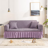 High-Quality Seersucker Stretch Sofa Slipcover with Elastic Bottom and Skirt Washable Furniture Protector for Kids and Pets 1/2/3/4 Seater Options - Ornate Home