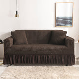High-Quality Seersucker Stretch Sofa Slipcover with Elastic Bottom and Skirt Washable Furniture Protector for Kids and Pets 1/2/3/4 Seater Options - Ornate Home