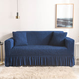 High-Quality Seersucker Stretch Sofa Slipcover with Elastic Bottom and Skirt Washable Furniture Protector for Kids and Pets 1/2/3/4 Seater Options - Ornate Home