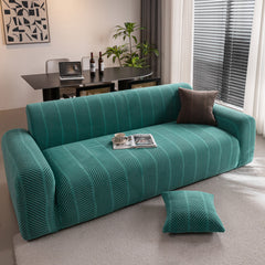 High Stretch Chevron Sofa Cover, Soft Washable Textured Jacquard Slipcover for Couch - Ornate Home