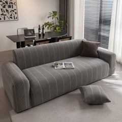 High Stretch Chevron Sofa Cover, Soft Washable Textured Jacquard Slipcover for Couch - Ornate Home