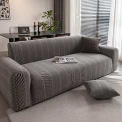 High Stretch Chevron Sofa Cover, Soft Washable Textured Jacquard Slipcover for Couch - Ornate Home