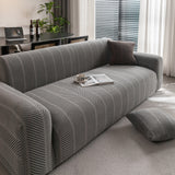High Stretch Chevron Sofa Cover, Soft Washable Textured Jacquard Slipcover for Couch - Ornate Home