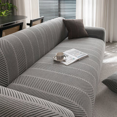 High Stretch Chevron Sofa Cover, Soft Washable Textured Jacquard Slipcover for Couch - Ornate Home