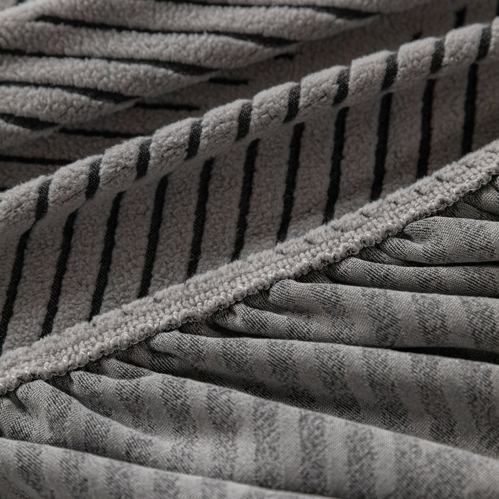 High Stretch Chevron Sofa Cover, Soft Washable Textured Jacquard Slipcover for Couch - Ornate Home