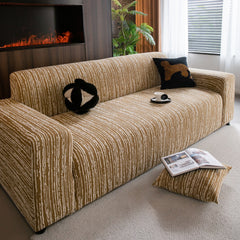 High Stretch Couch Slipcover with Abstract Stripe, Washable Non-Slip Cover for Dogs - Ornate Home