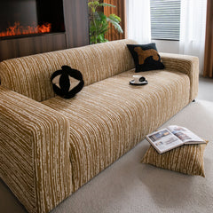 High Stretch Couch Slipcover with Abstract Stripe, Washable Non-Slip Cover for Dogs - Ornate Home