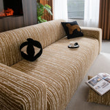 High Stretch Couch Slipcover with Abstract Stripe, Washable Non-Slip Cover for Dogs - Ornate Home