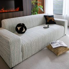 High Stretch Couch Slipcover with Abstract Stripe, Washable Non-Slip Cover for Dogs - Ornate Home
