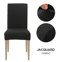 High Stretch Dining Chair Cover, 1/2/4/6pcs Jacquard Spandex Slipcover - Ornate Home