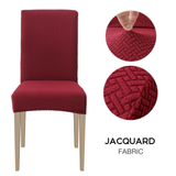 High Stretch Dining Chair Cover, 1/2/4/6pcs Jacquard Spandex Slipcover - Ornate Home