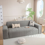 High Stretch Embossed Geometric Slipcover for Couch, Cozy Plush Fleece Couch Cover - Ornate Home