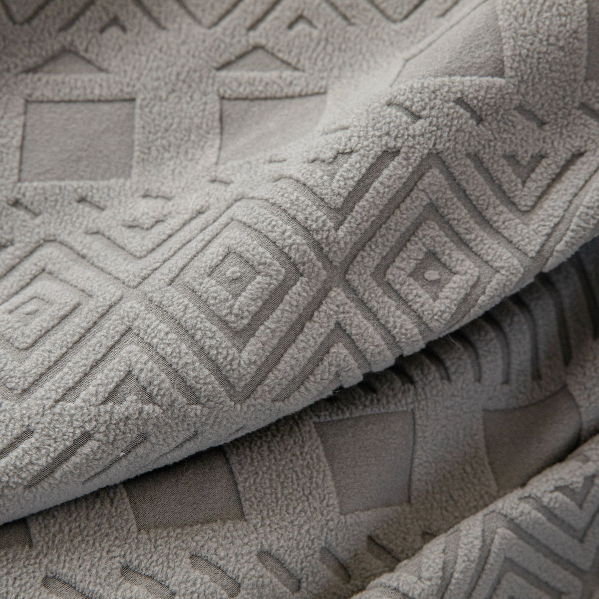 High Stretch Embossed Geometric Slipcover for Couch, Cozy Plush Fleece Couch Cover - Ornate Home