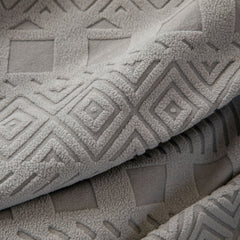 High Stretch Embossed Geometric Slipcover for Couch, Cozy Plush Fleece Couch Cover - Ornate Home