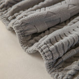 High Stretch Embossed Geometric Slipcover for Couch, Cozy Plush Fleece Couch Cover - Ornate Home