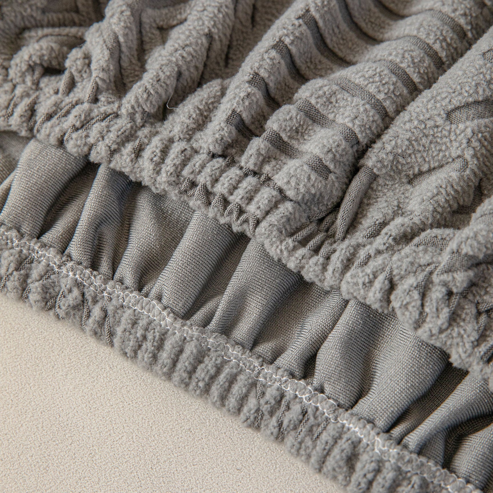 High Stretch Embossed Geometric Slipcover for Couch, Cozy Plush Fleece Couch Cover - Ornate Home