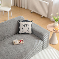 High Stretch Embossed Geometric Slipcover for Couch, Cozy Plush Fleece Couch Cover - Ornate Home