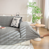 High Stretch Embossed Geometric Slipcover for Couch, Cozy Plush Fleece Couch Cover - Ornate Home