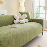 High Stretch Herringbone Textured Slipcover for Standard & L-Shaped Sectional Couches - Ornate Home