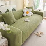 High Stretch Herringbone Textured Slipcover for Standard & L-Shaped Sectional Couches - Ornate Home