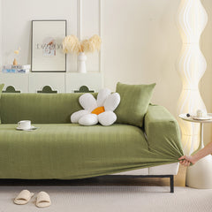 High Stretch Herringbone Textured Slipcover for Standard & L-Shaped Sectional Couches - Ornate Home