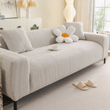 High Stretch Herringbone Textured Slipcover for Standard & L-Shaped Sectional Couches - Ornate Home