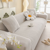 High Stretch Herringbone Textured Slipcover for Standard & L-Shaped Sectional Couches - Ornate Home