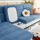 High Stretch Separate Cushion Covers Sofa Slipcover for L-Shaped Sectional Couch - Ornate Home