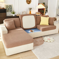 High Stretch Separate Cushion Covers Sofa Slipcover for L-Shaped Sectional Couch - Ornate Home