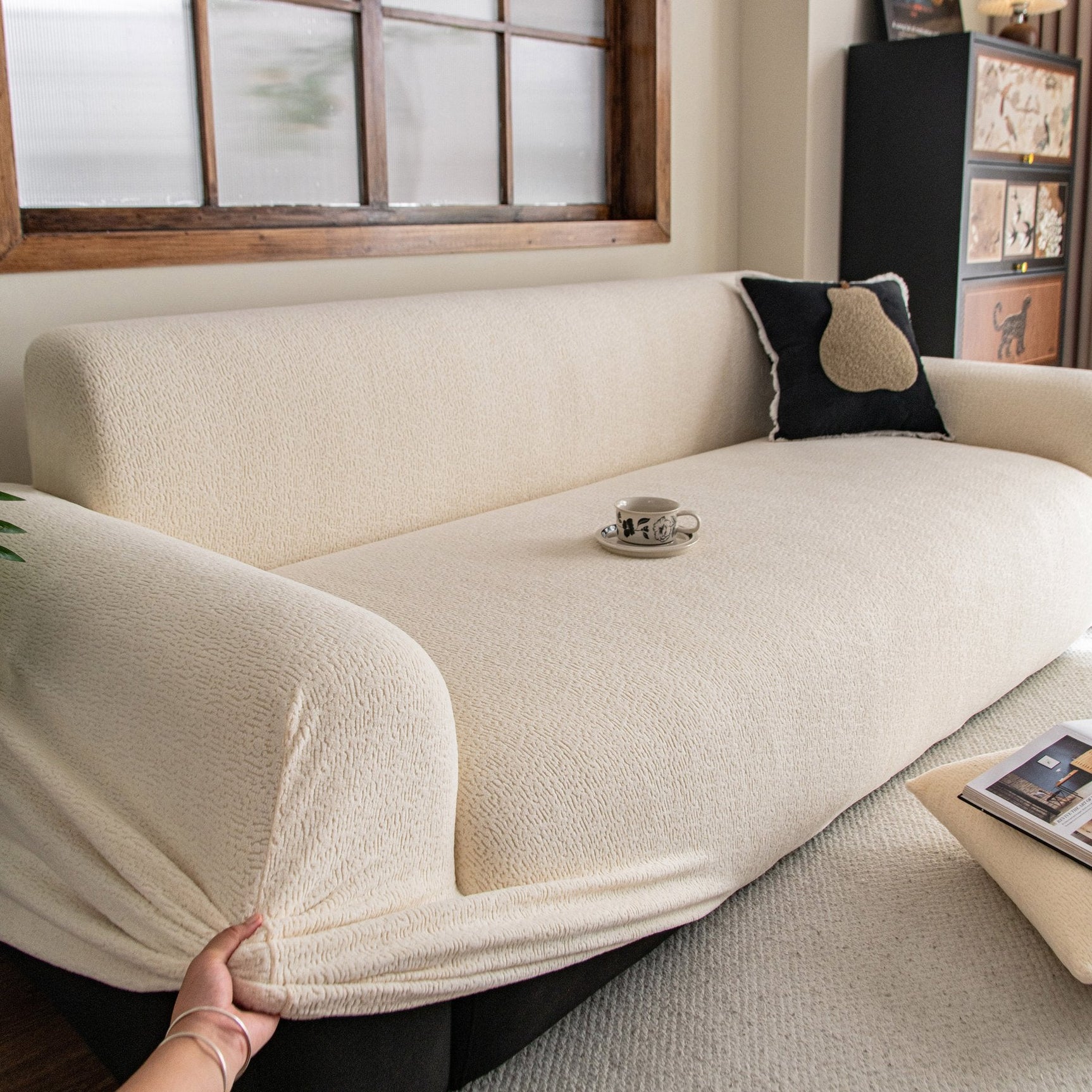 High Stretch Sofa Slipcover, Non Slip Couch Sofa Cover Washable Furniture Protector - Ornate Home