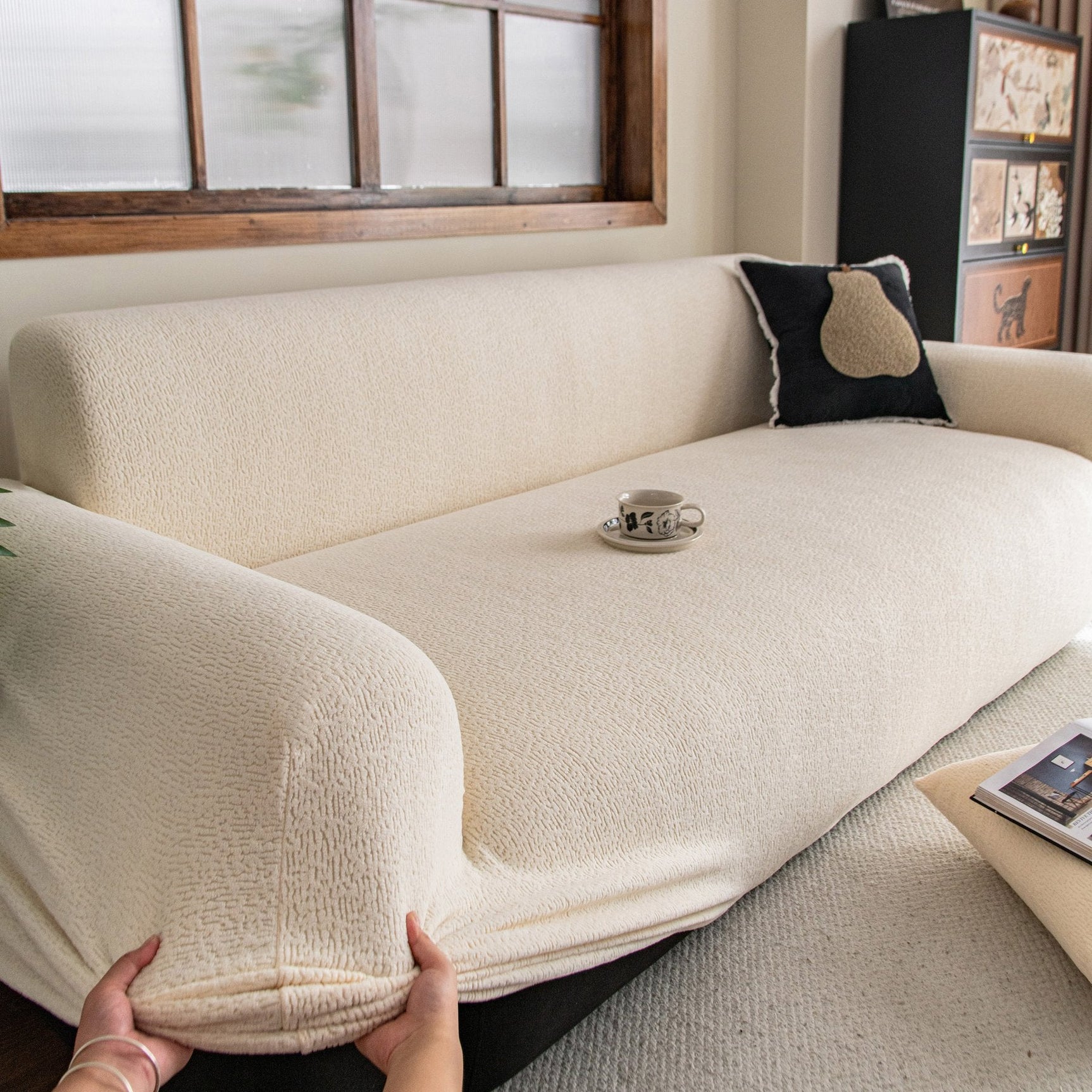 High Stretch Sofa Slipcover, Non Slip Couch Sofa Cover Washable Furniture Protector - Ornate Home
