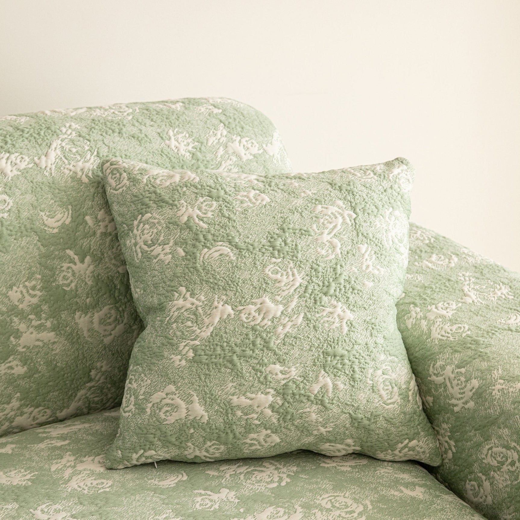 High Stretch Thick 3D Spacer Sofa Cover, Air-Layer Jacquard Cushioned Couch Slipcover - Ornate Home