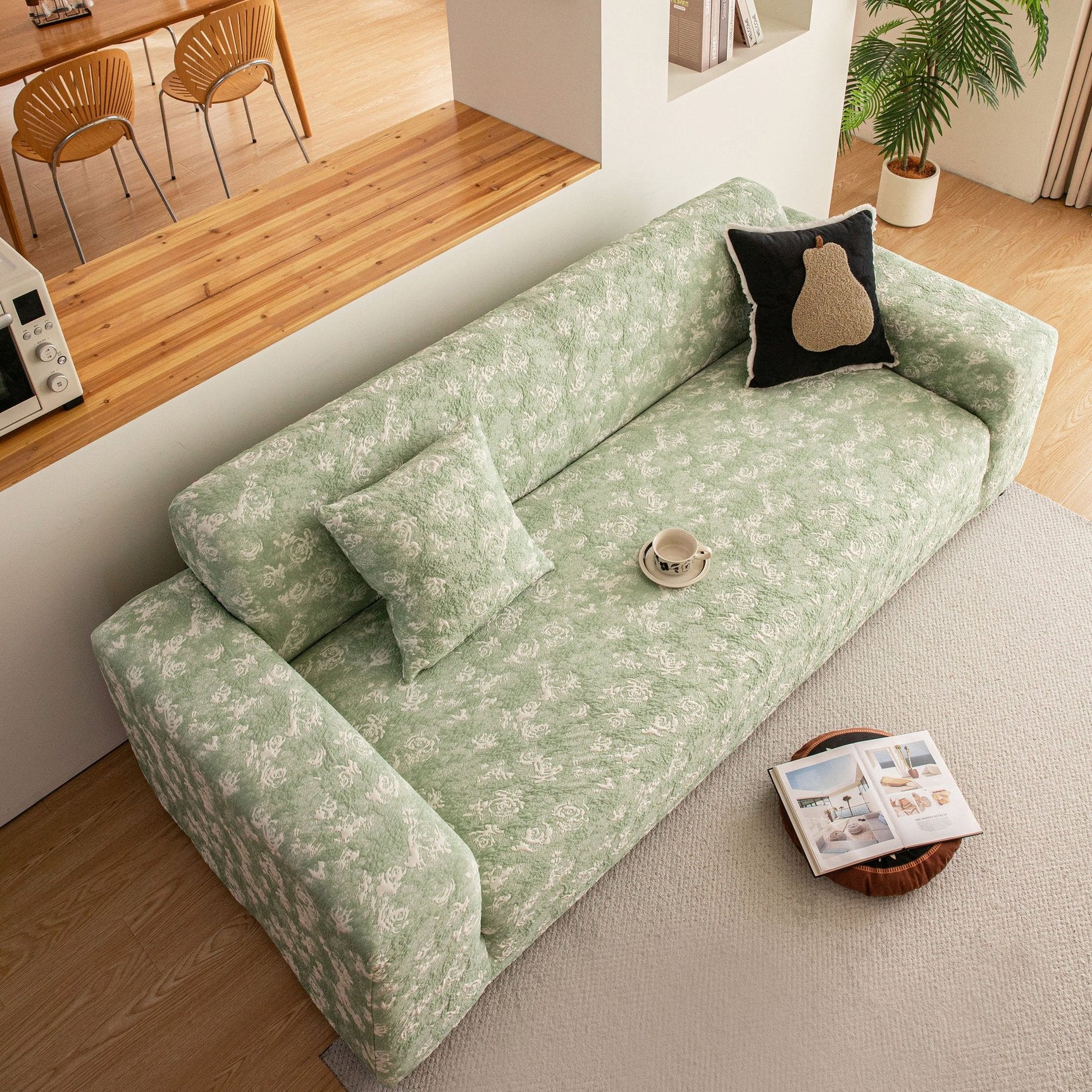 High Stretch Thick 3D Spacer Sofa Cover, Air-Layer Jacquard Cushioned Couch Slipcover - Ornate Home