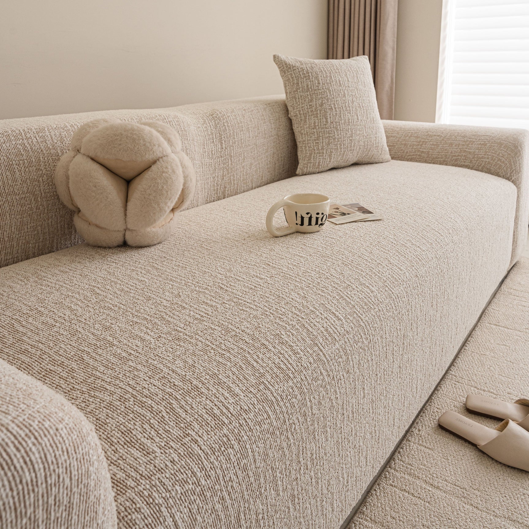 High Stretch Washable Slipcover, Non-Slip Washable Furniture Protector for Kids Pets - Ornate Home