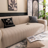 High Stretch Wheat Ear Embossed Textured Couch Slipcover, Water Repellent Sofa Cover - Ornate Home
