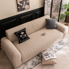 High Stretch Wheat Ear Embossed Textured Couch Slipcover, Water Repellent Sofa Cover - Ornate Home