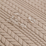 High Stretch Wheat Ear Embossed Textured Couch Slipcover, Water Repellent Sofa Cover - Ornate Home