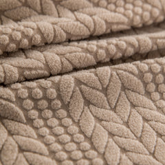 High Stretch Wheat Ear Embossed Textured Couch Slipcover, Water Repellent Sofa Cover - Ornate Home