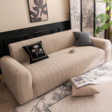 High Stretch Wheat Ear Embossed Textured Couch Slipcover, Water Repellent Sofa Cover - Ornate Home