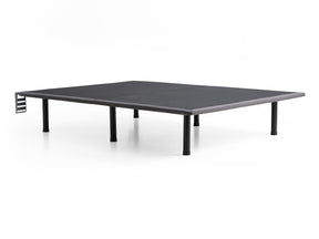 Highrise™ Charcoal Twin XL Thin Deck Upholstered Platform Bed Frame - Ornate Home