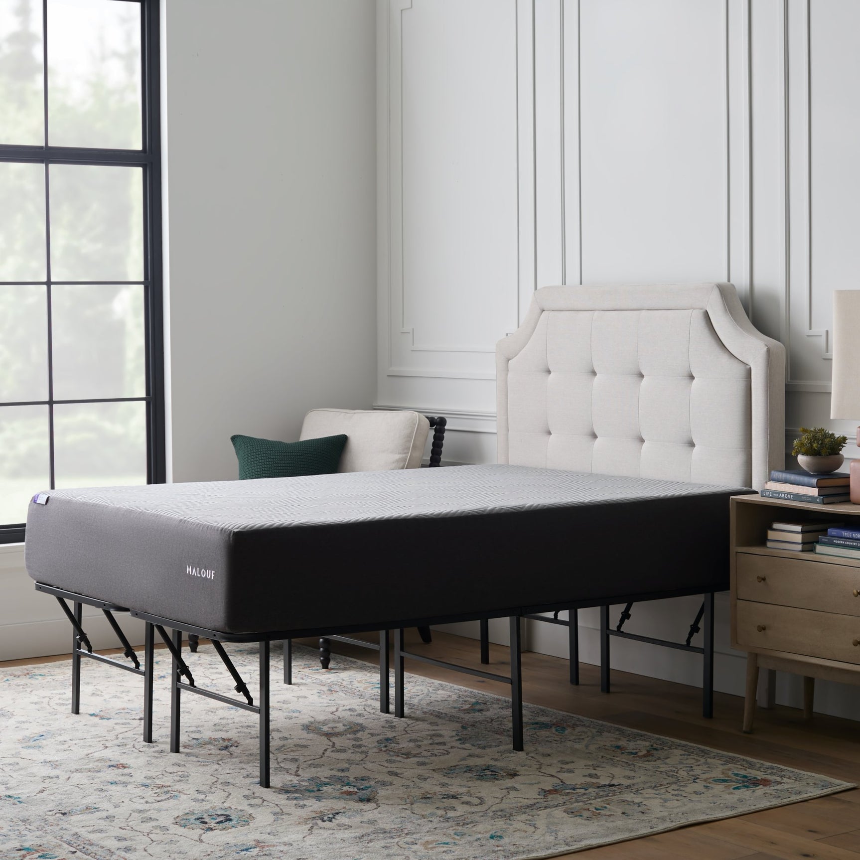 Highrise LT 18" Black Twin XL Bed Frame - Ornate Home