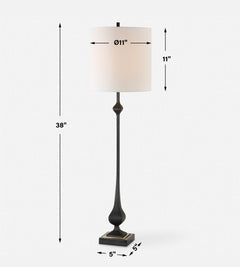 Hightower Black Buffet Lamp - Ornate Home