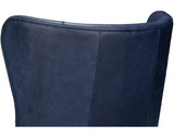 Hightower Blue Distilled Leather Chair - Ornate Home
