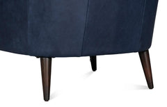 Hightower Blue Distilled Leather Chair - Ornate Home
